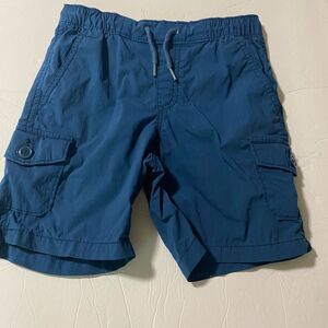 Gap kids Boy's Tech Cargo Short navy blue cotton nylon blend stretch 6-7